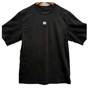 Re-Inc Logo Tee Men's Size XSmall Black Recycled Thick Material Designer